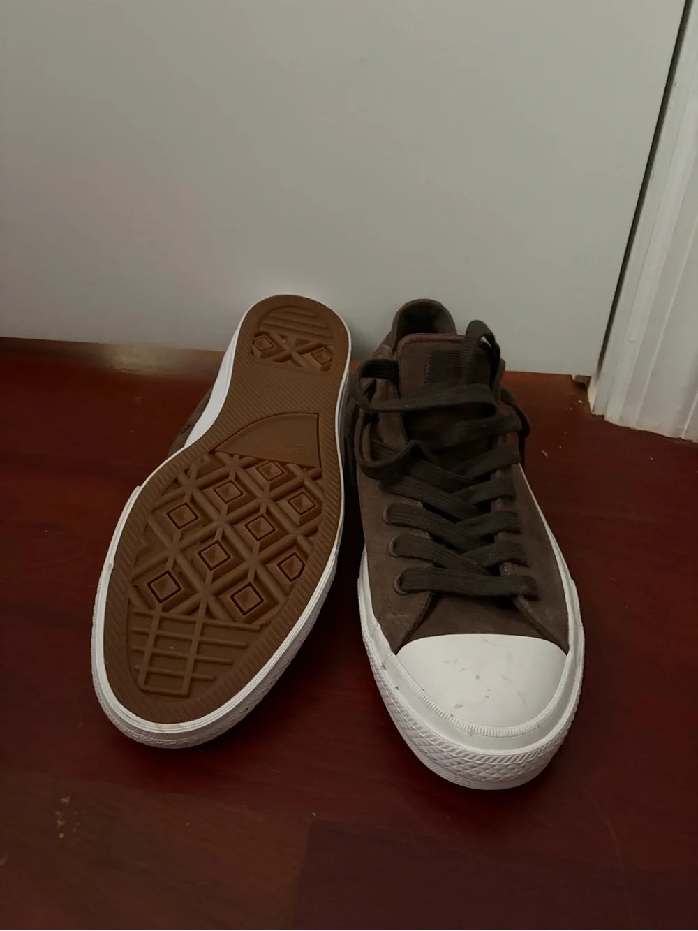 Converse Low-Top Canvas Sneakers - Brown with White Toe